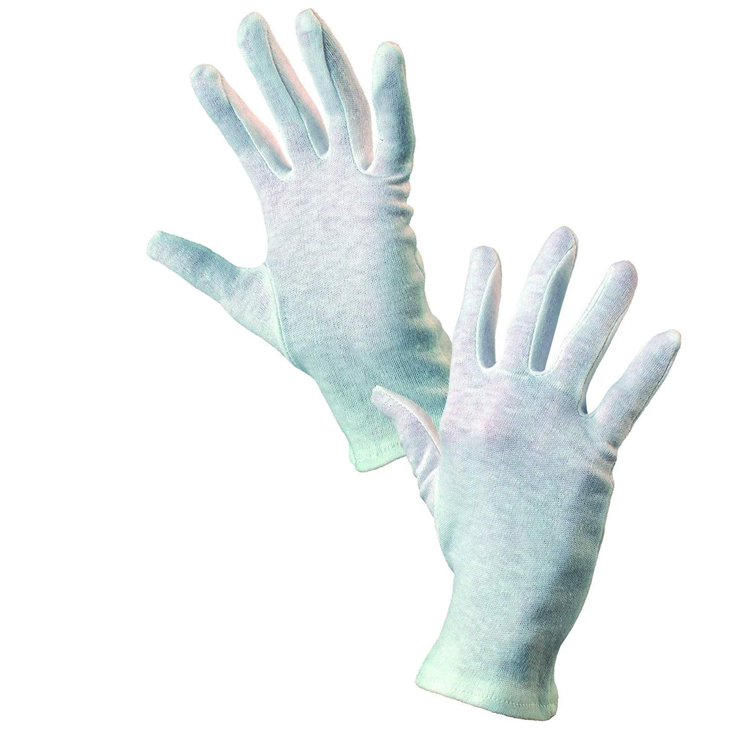 CXS Fawa cotton gloves (pack of 12), white.
