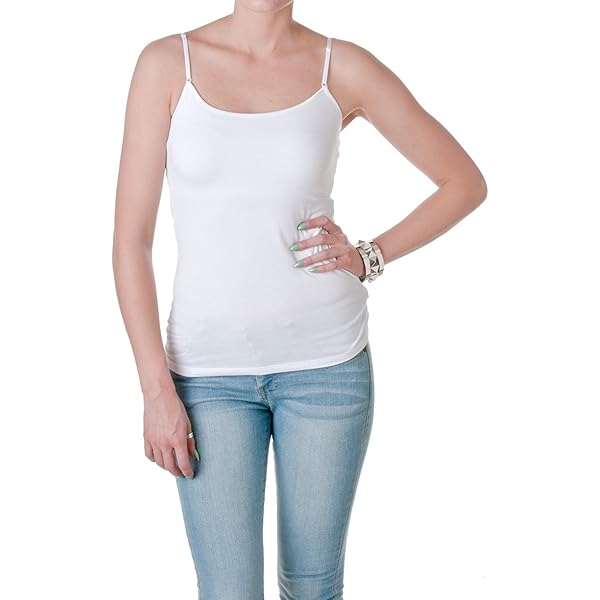 Cami Camisole Built in Shelf BRA Adjustable Spaghetti Strap Tank