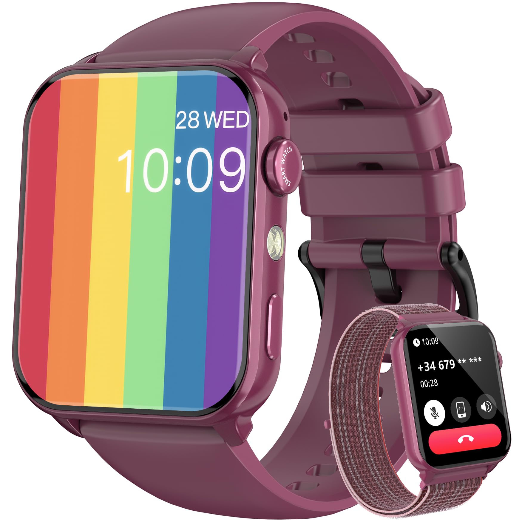 Blackview Smart Watch for Men Women, 1.91" HD Fitness Watch with LED Flashlight, Heart Rate SpO2 Sleep Stress Monitor, 120+ Sports, Waterproof Step Counter, Bluetooth Call Smartwatch for iOS Android