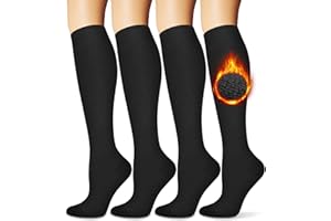 BLONGW Warm Socks for Women (Knee High) Thermal Boot Socks for Winter, Running, Hiking, Gifts, Thick Socks for Cold Weather
