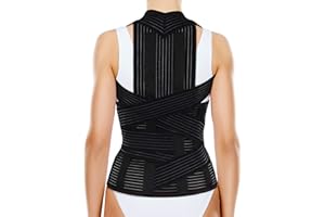 ORTONYX TLSO Full Back Support Brace with Removable Dorso-Lumbar Pad - Lightweight, Breathable - Pain Relief, Thoracic Kyphosis, Herniated Disc / ACHB5248-XXL