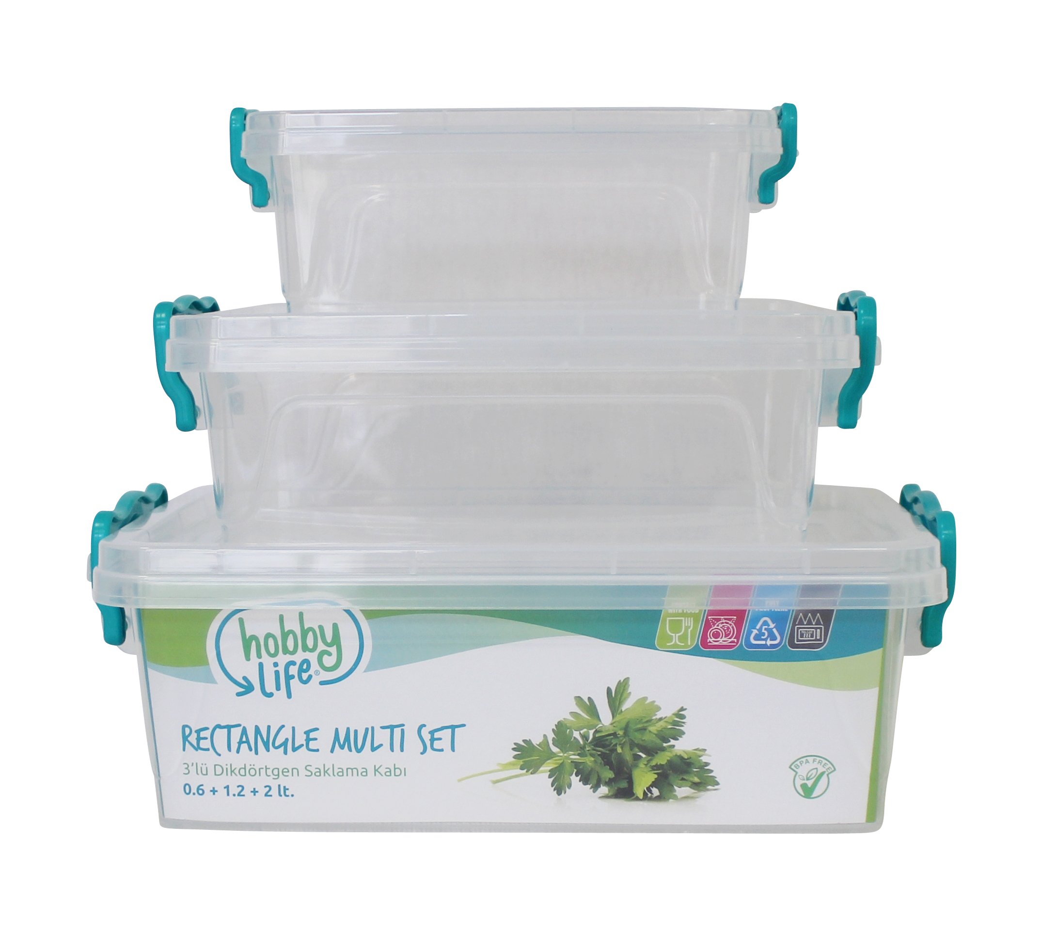 HOBBY LIFE 3-Piece Plastic Rectangular Multi-Box