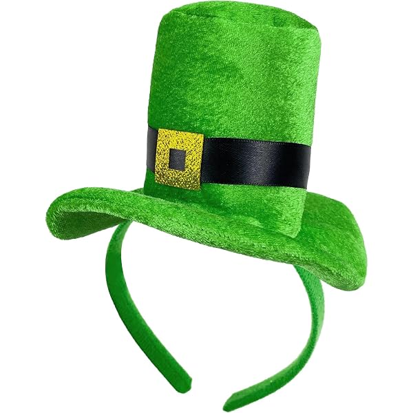 Dolkoic Green Glitter Mini Hat Headband St. Patrick display picture 2