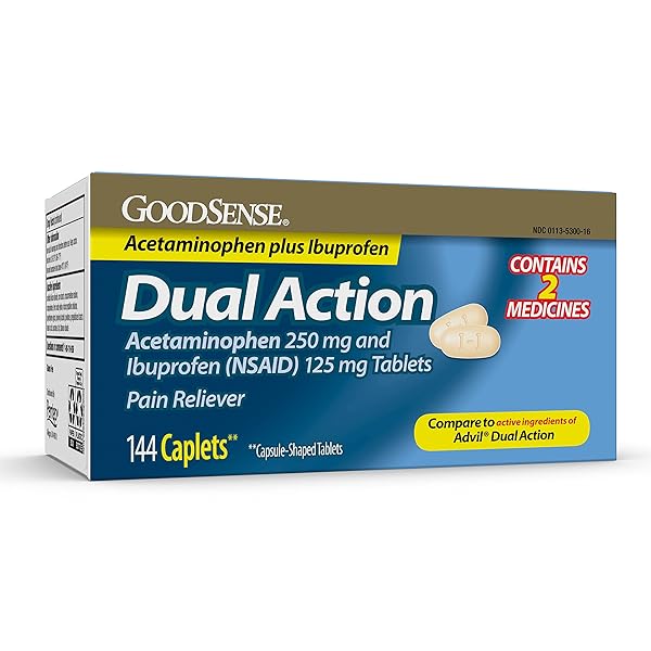 GOODSENSE DUAL ACTION ACETAMINOPHEN 250 MG AND IBUPROFEN...