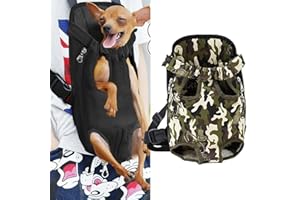SUYTIPE Pet Carrier Backpack, Adjustable Pet Cat Dog Carrier Backpack Travel Bag, Legs Out,Dog Carrier for Hiking Camping Travel, Sling Bag for Small Medium Dog Cat (Camouflage, Large (6.5-9LBS))