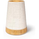 Marchred 150ml Cordless Fabric Essential Oil Diffuser with Guided Breathing Light, Portable Aroma Diffuser with Rechargeable Battery, 7-Color LED &amp; Warm Night Light for Home, Meditation &amp; Relaxation