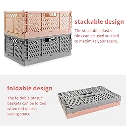 Domiella 2-Pack Crates for Storage, Storage Crates