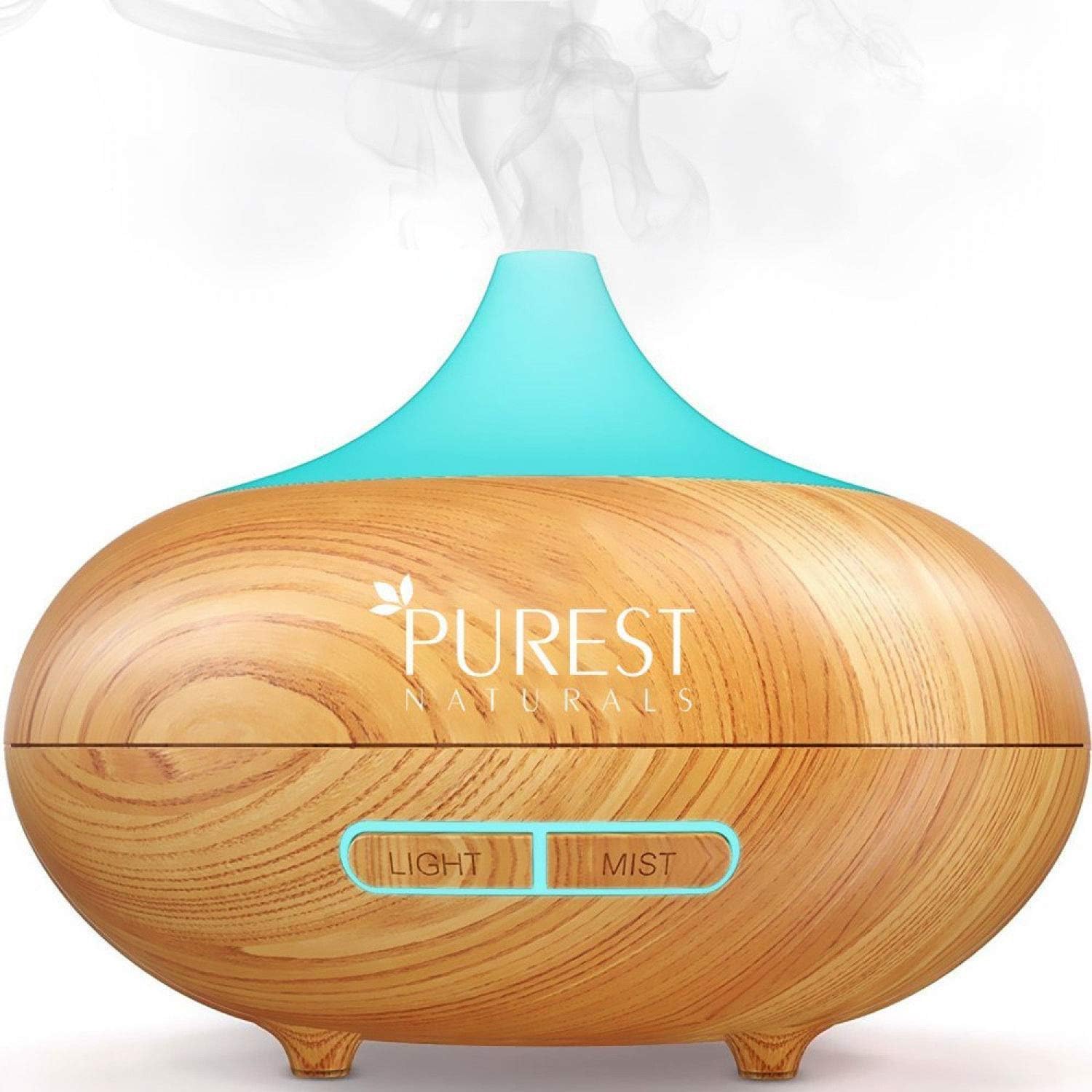 Essential Oil Diffuser - Best Cool Mist Electric Aroma Spa Ultrasonic Aromatherapy Humidifier - Auto Shut-Off & 7 Color LED Lights Engrain