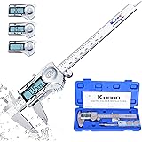 Kynup Digital Caliper, Caliper Measuring Tool with Stainless Steel, IP54 Waterproof Protection Design, Easy Switch from Inch 