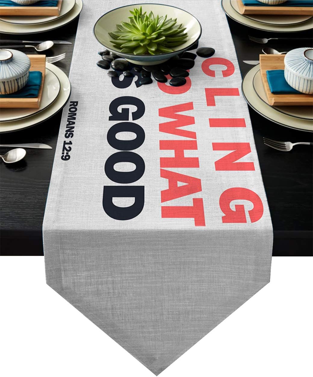 Fandim Fly Dining Table Runner 18 x 72 Inch, Cling to What is Good Table Runners for Morden Stylish Wedding Party Holiday Table Setting Decor