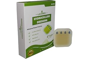 AWD MEDICAL AWD Hydrocolloid Bandages - Sterile Self-Adhesive Hydrocolloid Dressing for Advance Healing | 10-Pack, 2 inch by 2 inch| Flexible, Latex Free, Water Resistant, Comfortable, Light Exudate Wound Patch.