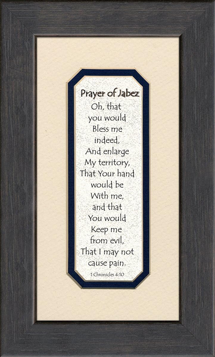 Prayer of Jabez from 1 Chronicles 4:10 is a Motivational Prayer of Freedom, Restoration to release God’s Favor, Protection and Power, Framed Gift
