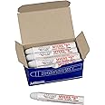 Myers B Paintstik Multi-Purpose Permanent Solid Paint Marker for Oily, Icy, Wet, Dry, Hot or Cold Surfaces, Box of 12, White