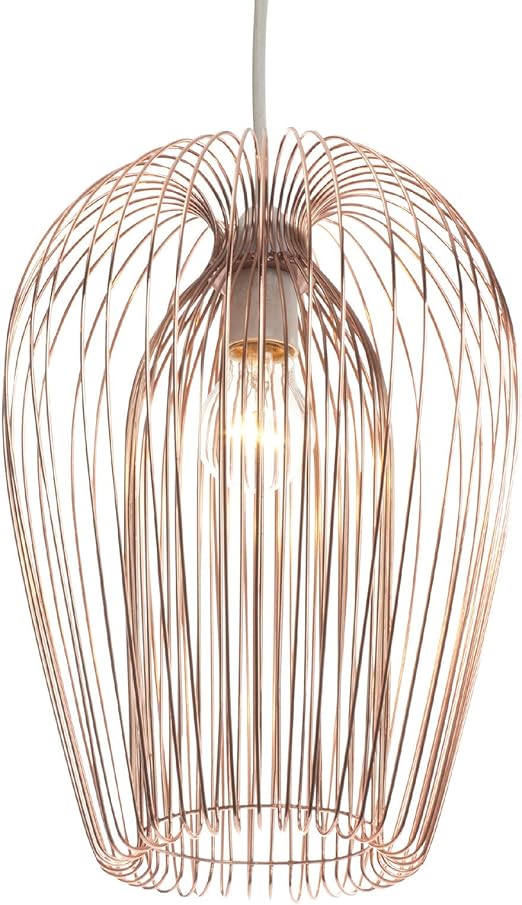 Copper wire hanging ceiling light pendant Amazon.co.uk Lighting