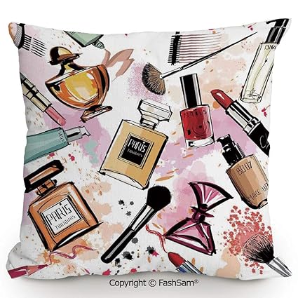 Amazon Com Fashsam Throw Pillow Covers Cosmetic And Makeup Theme