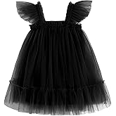 Arshiner Toddler Tulle Dress for Girls Layered Tutu Ruffle Dresses Swing Twirly Fairy Summer Birthday Party Wedding Sundress
