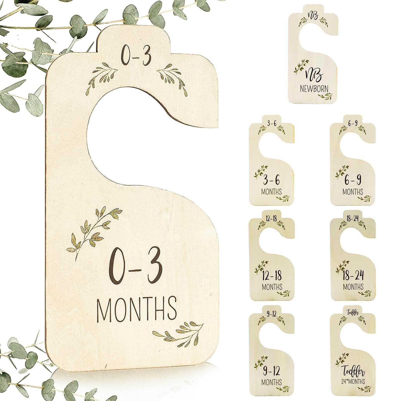 8 Baby Age Hanger Dividers - Organize Kids' Wardrobe