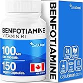Benfotiamine 100mg - Thiamine Supplement - Vitamin B1 Supplement for Nervous System Support & Energy Metabolism - Enhanced Bi
