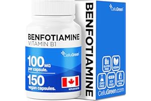 Benfotiamine 100mg - Thiamine Supplement - Vitamin B1 Supplement for Nervous System Support & Energy Metabolism - Enhanced Bi