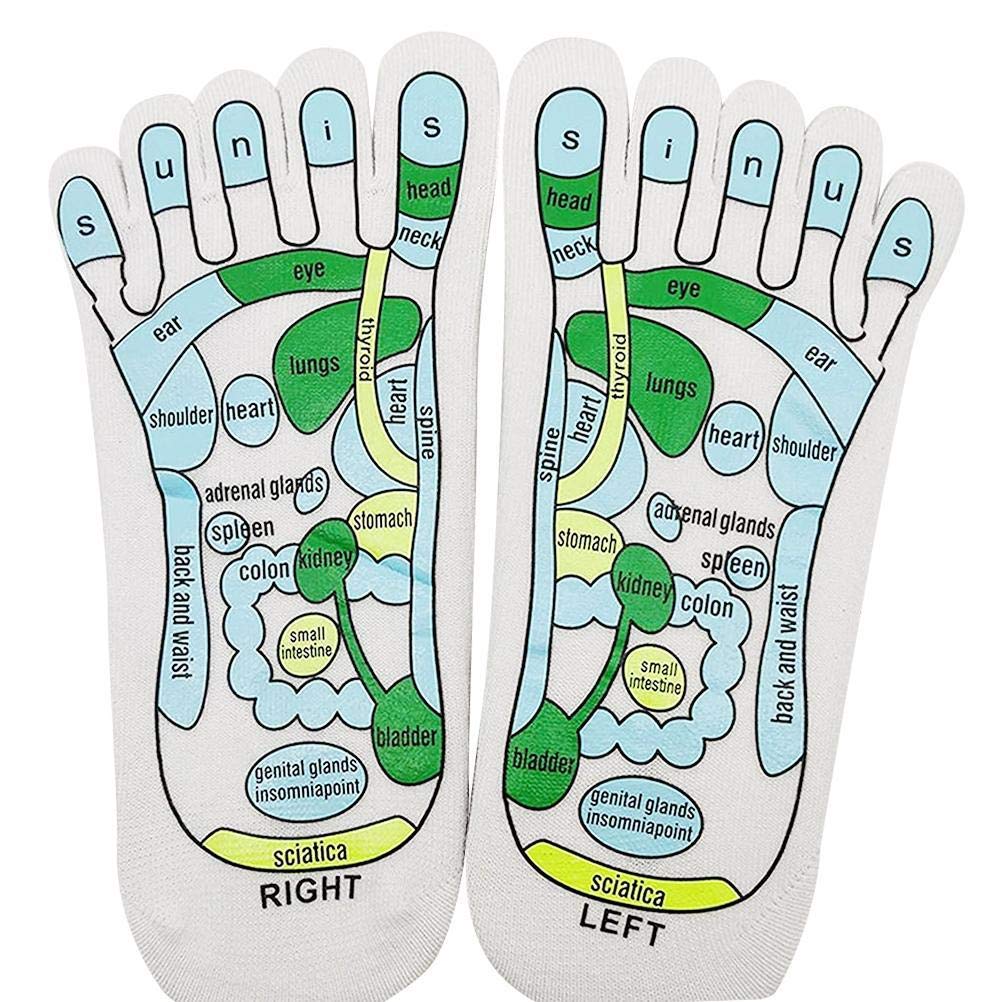 Oyria Acupressure Reflexology Socks Foot Massage Reflection Area Schematic Socks Foot Pressure Point Acupressure Massage Auxiliary Socks Help Improve Circulation
