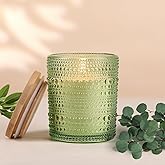 Eucalyptus & Sage Soy Scented Candles for Home- 6.3oz 42H Natural Soy Wax Aromatherapy Jar Candle with Strong Scent, Decorative Aesthetic Candles for Relax, Meditation, Bathroom, Luxury Gift for Women