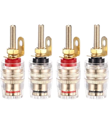 8-Pack BFA Banana Plug Z-Type Connector – 4mm Pure Copper Plated For HiFi Speaker Wire DIY