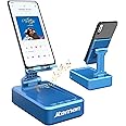 JTEMAN Phone Stand with Wireless Bluetooth Speaker, HD Surround Sound Bluetooth Speaker for Desk Perfect for Home Kitchen Gadgets Gifts,Compatible with iPhone/ipad/Samsung Galaxy(Blue)
