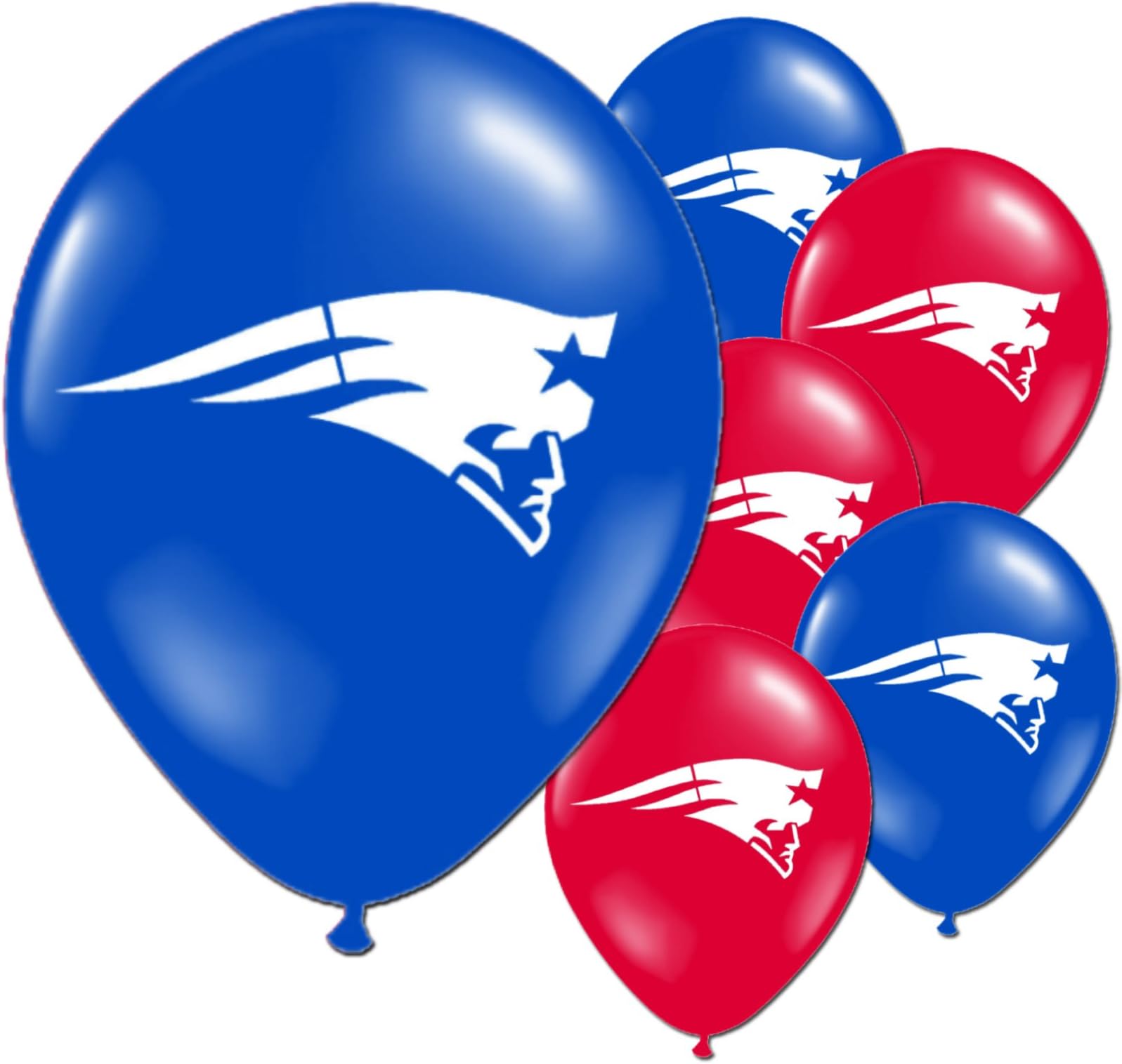 50 Red Blue Patriots American Football Sports Party Printed Latex Balloons