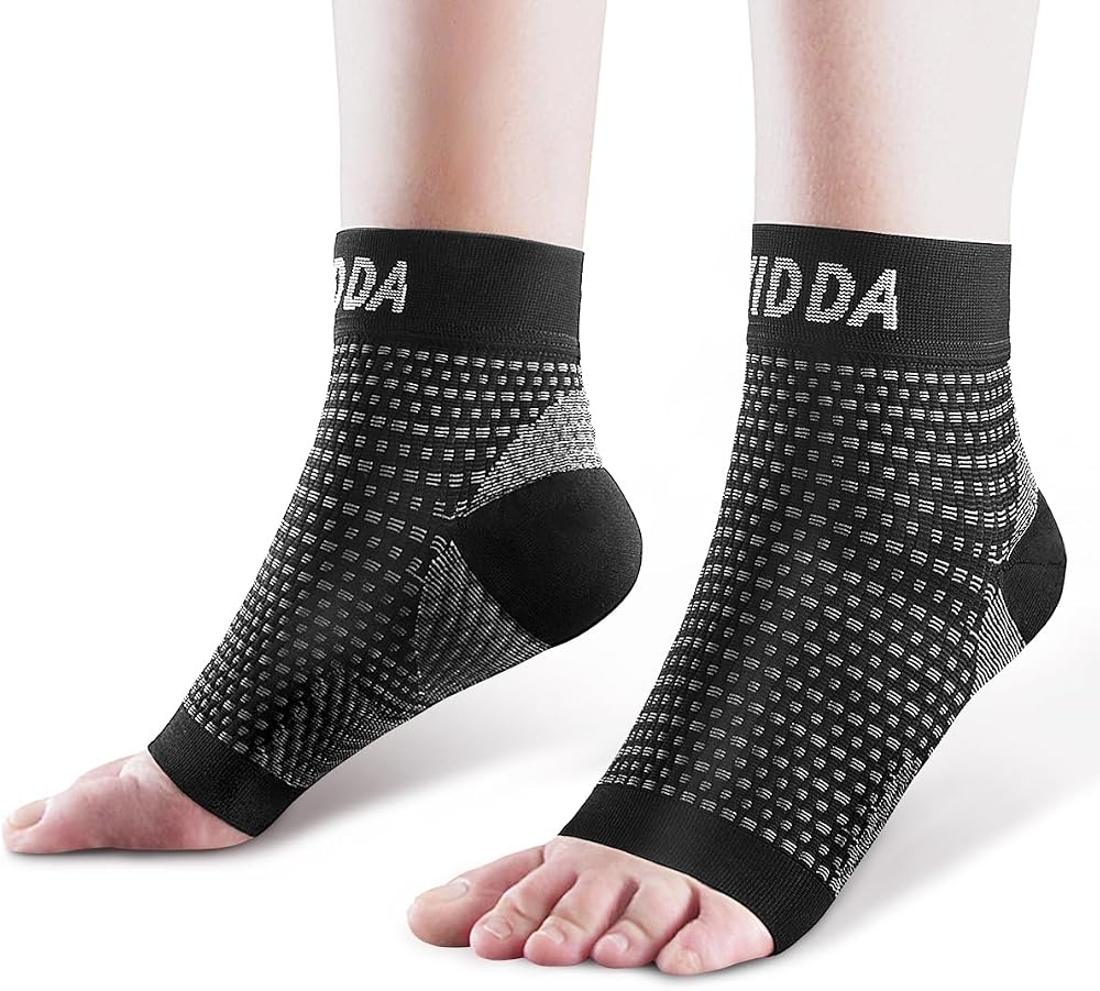AVIDDA 2 Pairs Ankle Support Brace Compression Sleeve Black S