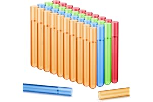 FoldTier 40 Pcs Neon Plastic Test Tube Shots, 16 x 125 mm (12 ml) Assorted Colors Shot Tubes for Liquor Candy Cocktail Storage Container for Birthday Bar Wedding Halloween Party Favors Supplies