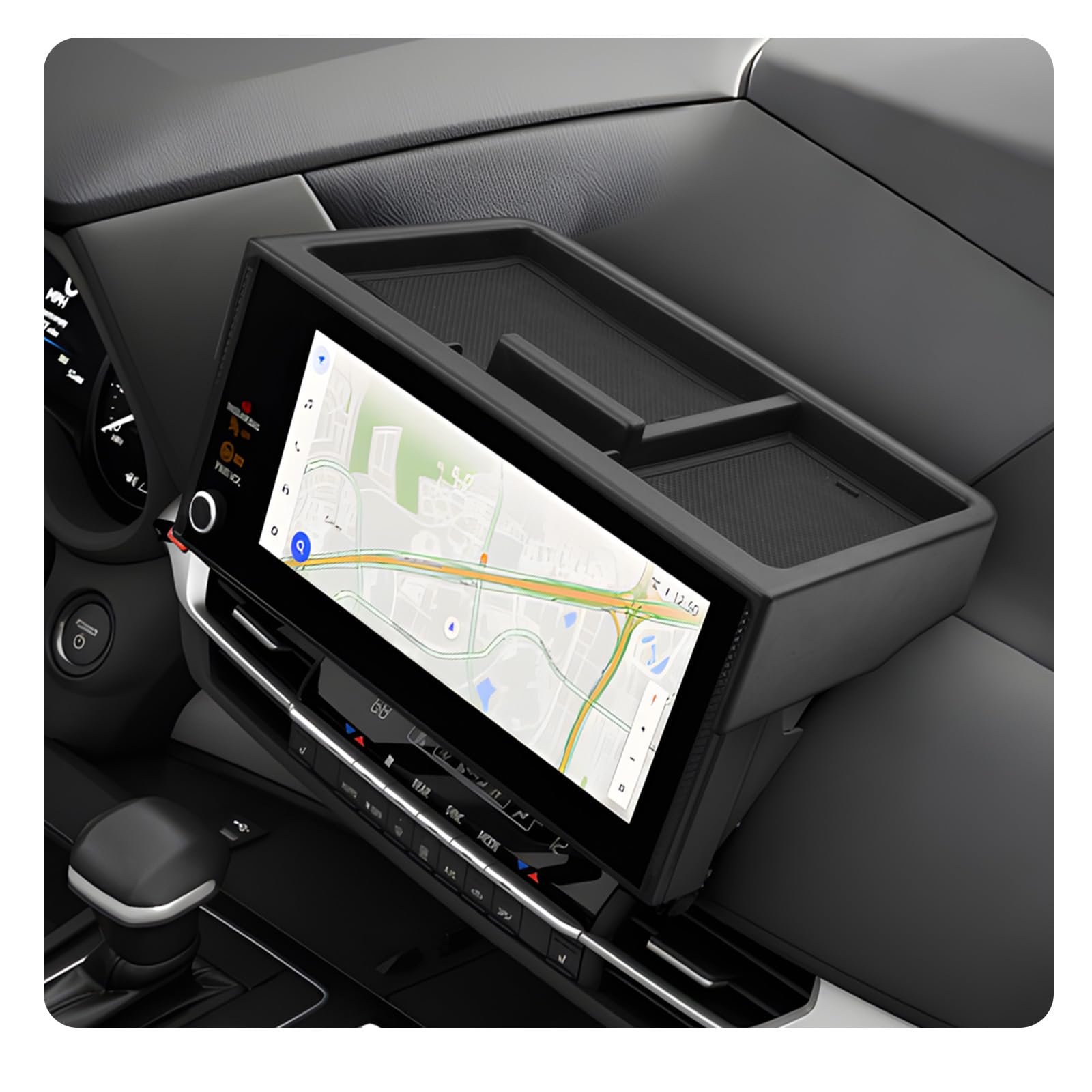 Photo 1 of LUWU 2025 Sienna Dashboard Storage Tray Compatible with 2025 Toyota Sienna Accessories Behind Screen Organizer 2025 Sienna Accessories Center Console Display Box Dash Tray(ONLY for 12.3-INCH Screen)