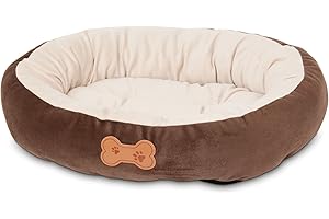 Petmate 290206 Aspen Pet Oval Cuddler Pet Bed, 20" x 16", Chocolate Brown