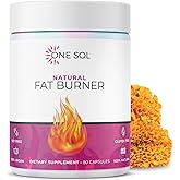 One Sol Fat Burner for Women, Natural Metabolism Booster, Burn More Calories, Boost Energy & Mood, Curb Appetite & Stop Cravings, No Crash or Jitters, All-Natural Ingredients, Gluten & Soy Free