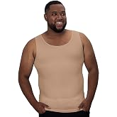 QORE LOGIQ Gynecomastia Compression Shirts for Men | Men's Compression Tank Top to Hide Fat, Tummy Control, Sleeveless Slimming Undershirts, Body Shaper for Men, Big and Tall