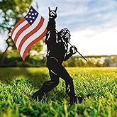 TT & MM Big Foot Sasquatch Gifts for Men/Women,Bigfoot Yard Decor Metal Garden Stakes,Patriotic Decorations Outdoor Bigfoot Silhouette Statues for Yard Art,Patio,Lawn