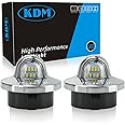 KDM Sliver Chrome Housing LED License Plate Lights Fit for Ford F-150 F250 F350 F450 F550 Heavy Duty Ranger Explorer Bronco Excursion Expedition Rear Tag Lamp Pickup Truck, 6000K White 2Pcs Pack