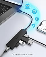 Aceele USB 3.0 Hub 5-in-1 with Type C Powered Port for MacBook iMac Dell PS5 view 3