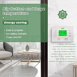 Universal Programmable Thermostat with Large