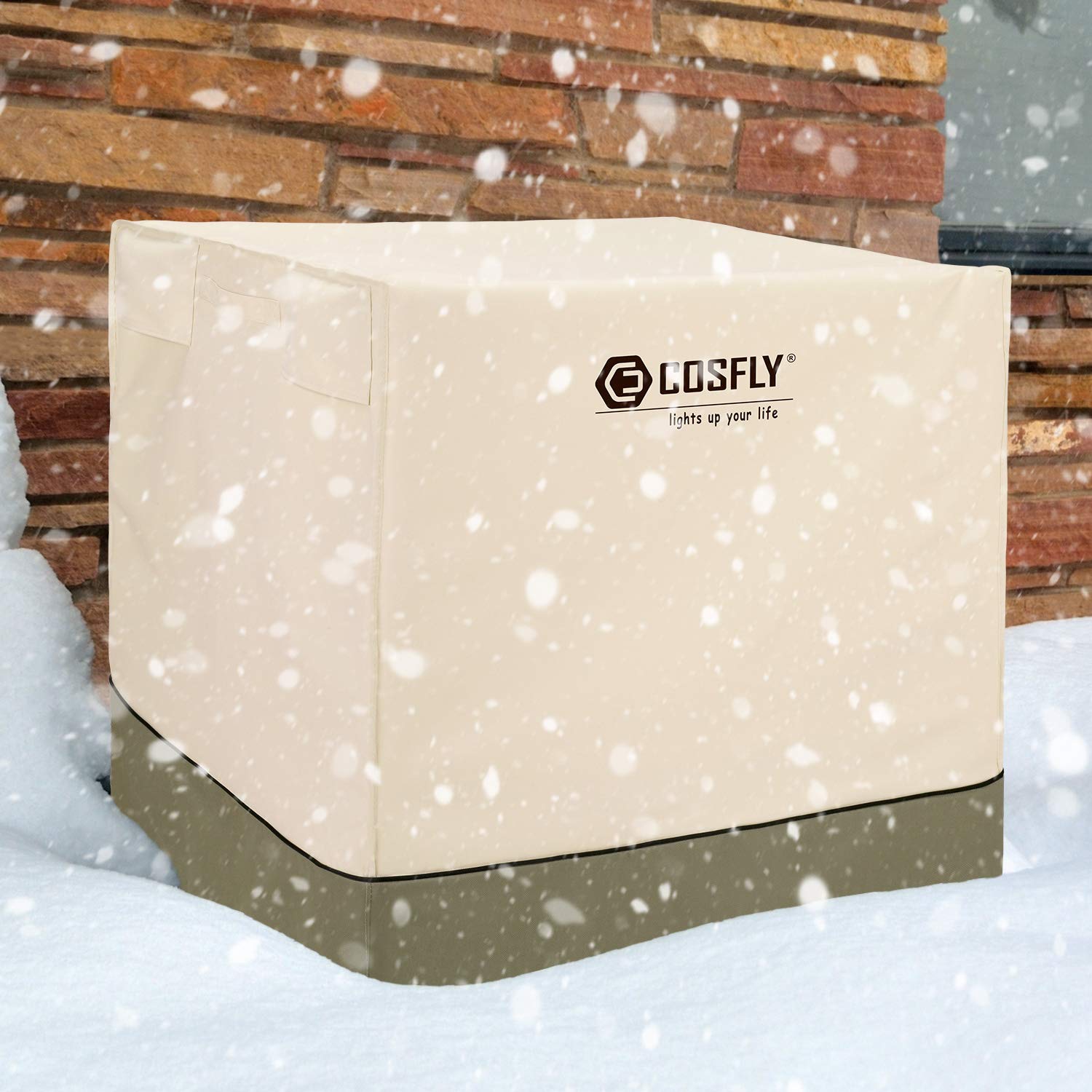 COSFLY Air Conditioner Cover for Outside Units-Durable AC Cover Water Resistant Fabric Windproof Design -Square Fits up to 36 x 36 x 39 inches