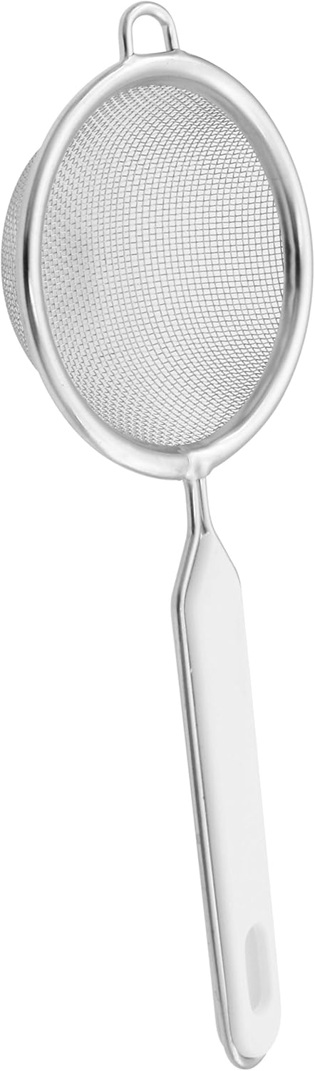 Fackelmann Stainless Steel Strainer, Silver/White, 2.8-Inch, 18 x 7 x 5 cm - Image 3