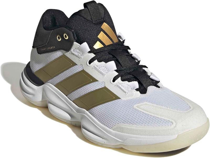 Hombre Courtstabil Indoor Performance Shoes, FTWR White/Gold Met./Core Black, 44 EU — foto 3 de 7