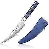 Cangshan KITA Series High Carbon X-7 Damascus Steel Boning Knife with Sheath 6-Inch, 501431