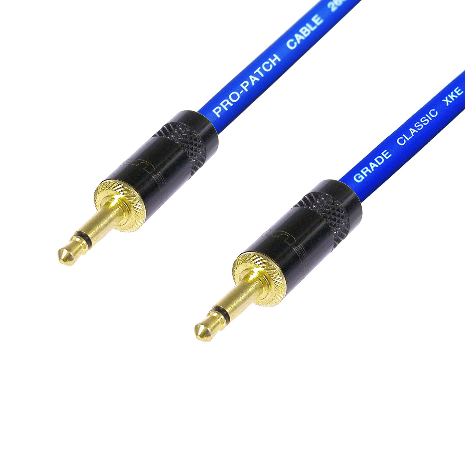 AV Link Cable 3.5 mm Mono Mini jack to 3.5 mm Mono Mini Jack Lead Audio Data DC (1 m, Blue)