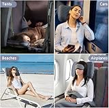 TEIVUL Camping Pillow Inflatable Travel Pillow with Removable Case Ergonomic view 7