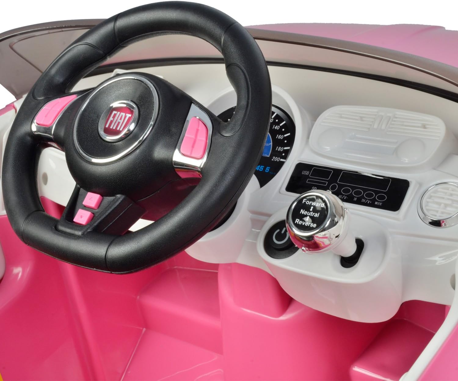 pink fiat 500 ride on