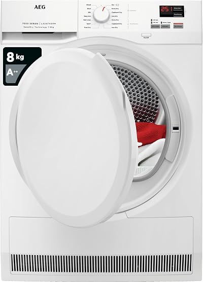 AEG 7000 Series Freestanding Heat Pump Tumble Dryer 8kg T7DBK840N 1400RPM