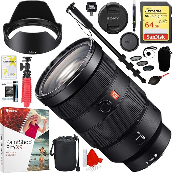 Sony Fe 24 70mm F2 8 Gm Full Frame E Mount Lens With 64gb Sd Card Plus Accessories Bundle Camera Photo Amazon Com