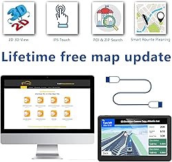 GPS Car Navigator, 9 Inch Display, Voice