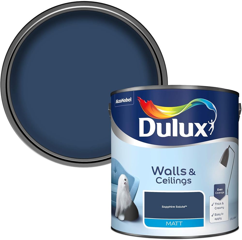 Dulux Walls & Ceilings Matt Emulsion Paint Sapphire Salute 2.5L