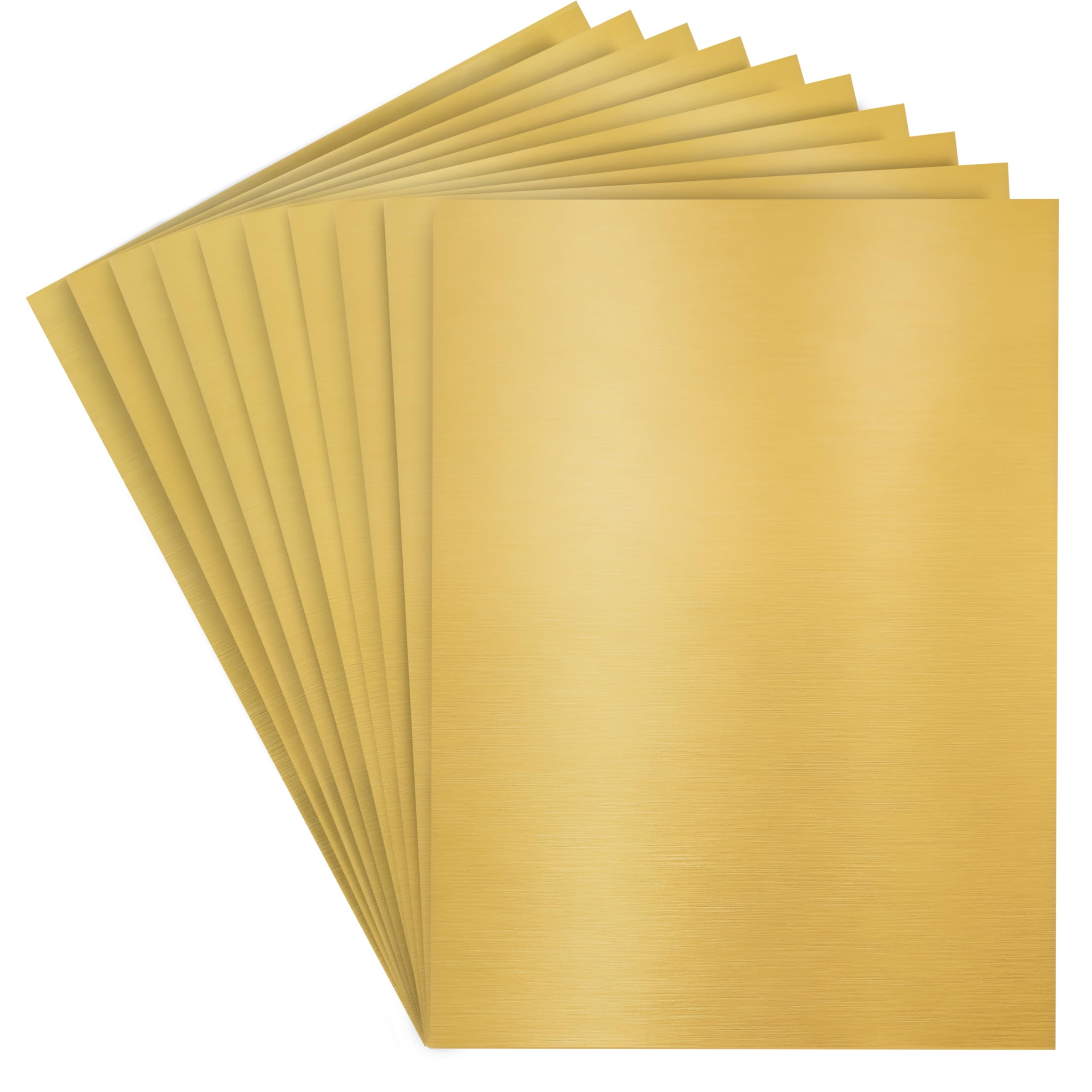 Belle Vous Shiny Gold Paper (50 Pack) - 28 x 21cm / 11 x 8.27 inches 120gsm Premium Cardstock - Sparkly Craft Paper Sheets for Scrapbooking, DIY Projects, Wedding/Party Decorations, and Card Making
